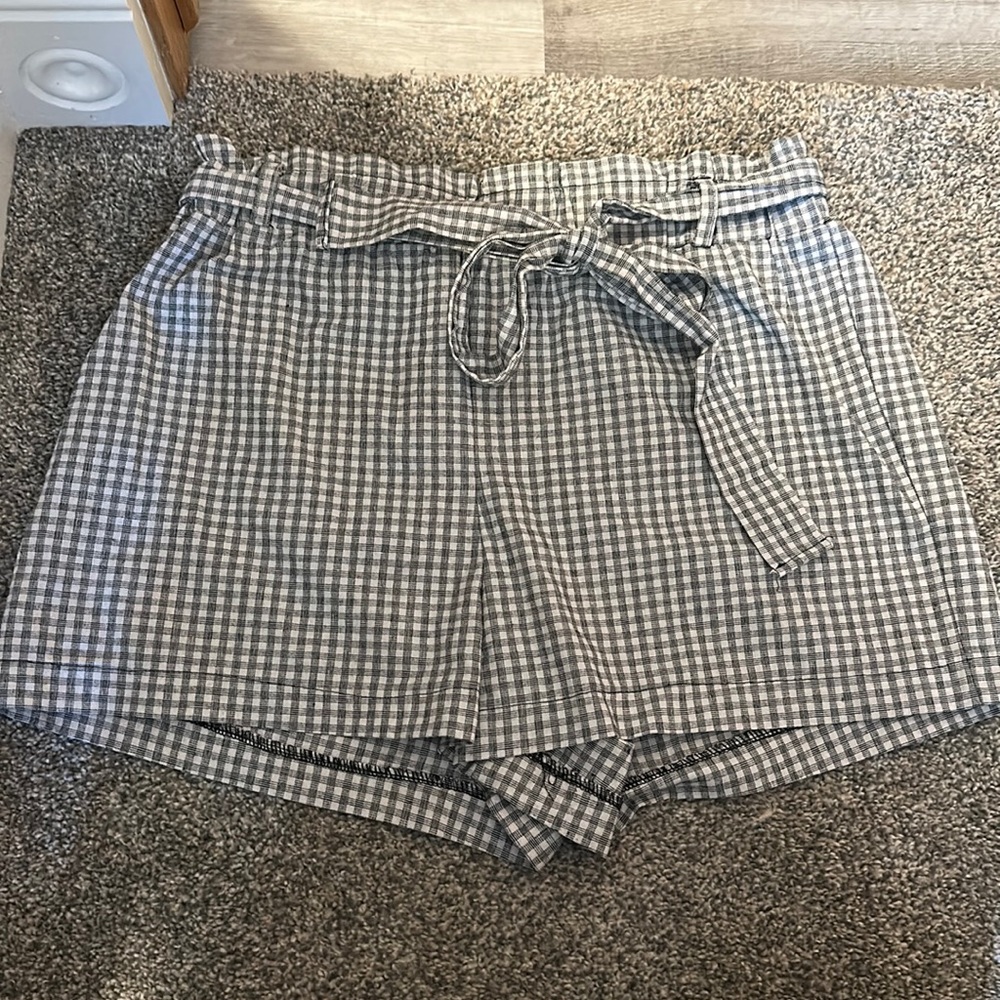 Black and white checkered shorts
